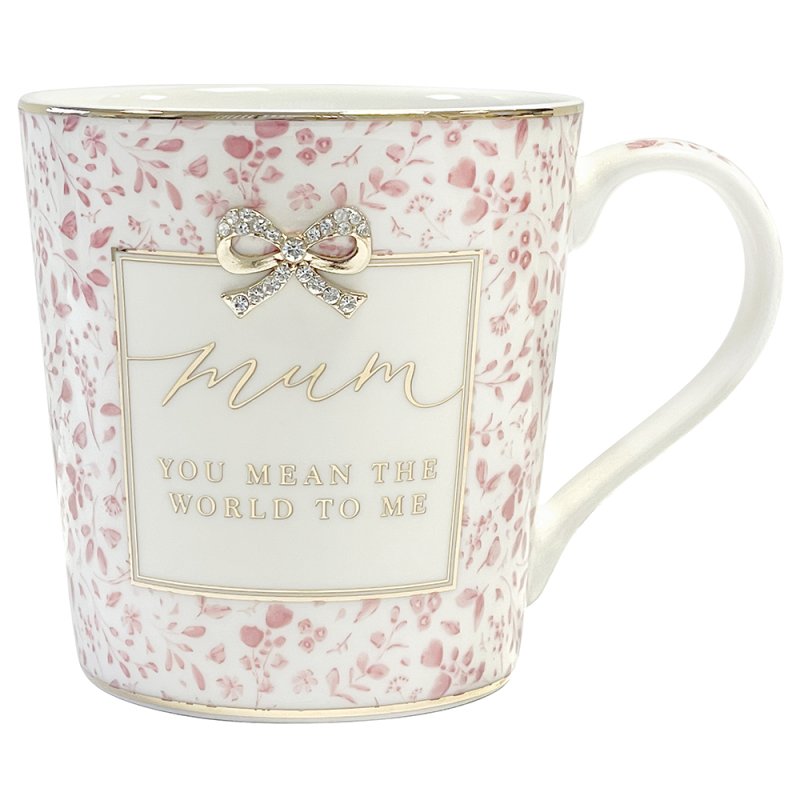 Mum you mean the world to me boxed china mug