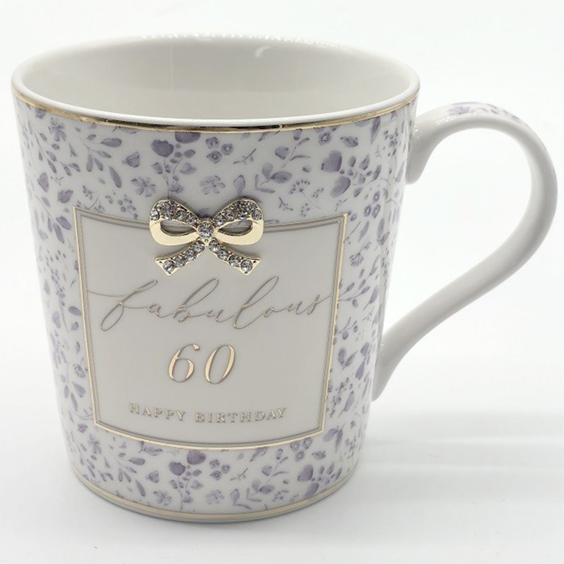 Hearts Design Mug 60th Birthday Multi