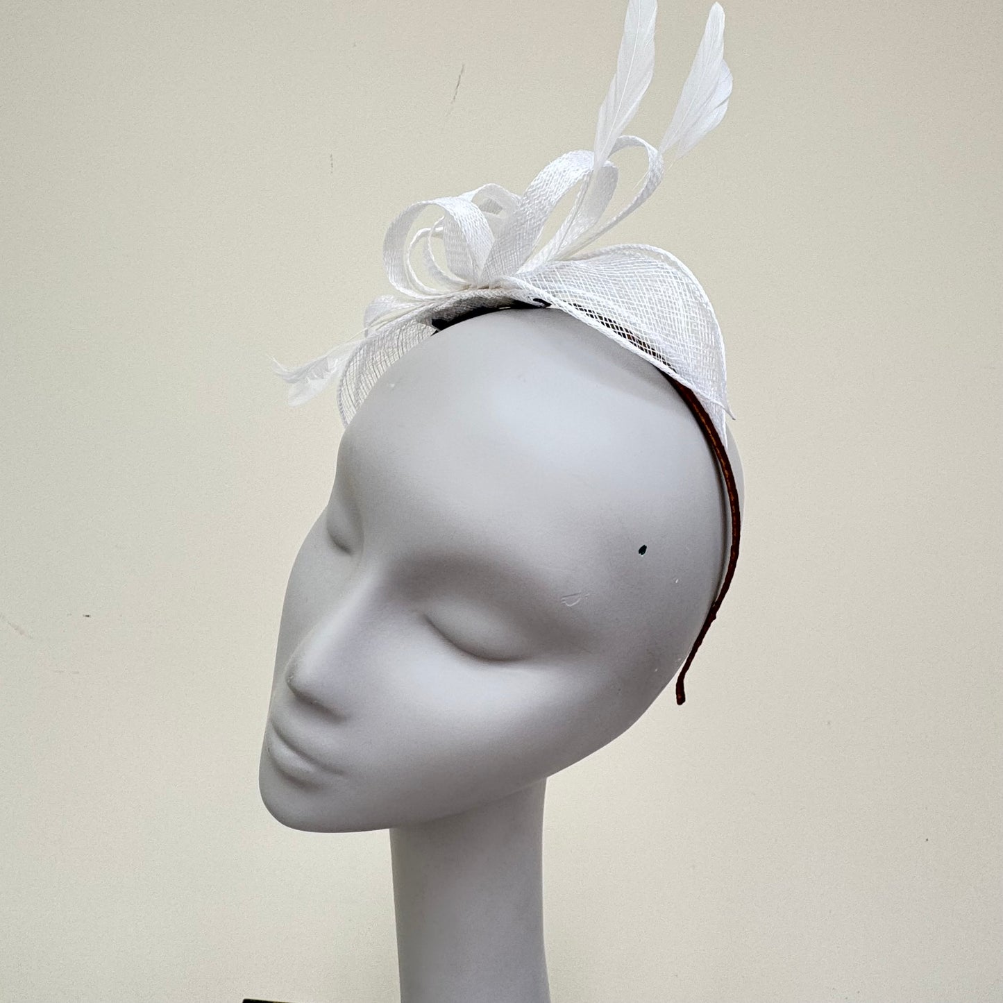 Failsworth 8025 White Fascinator On Headband