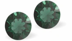 Byzantium Collection 6mm Austrian Crystal Diamond-shape Stud Earrings 667 Emerald