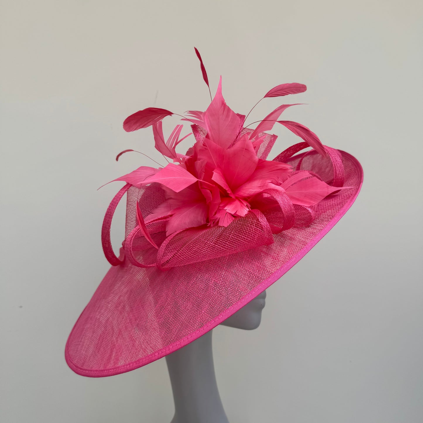 J Bees JB25/85 Cerise Pink Hatinator with Feather Flower Detail