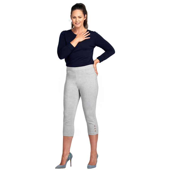 Pinns 408C Figure sculpting bengaline crop trouser