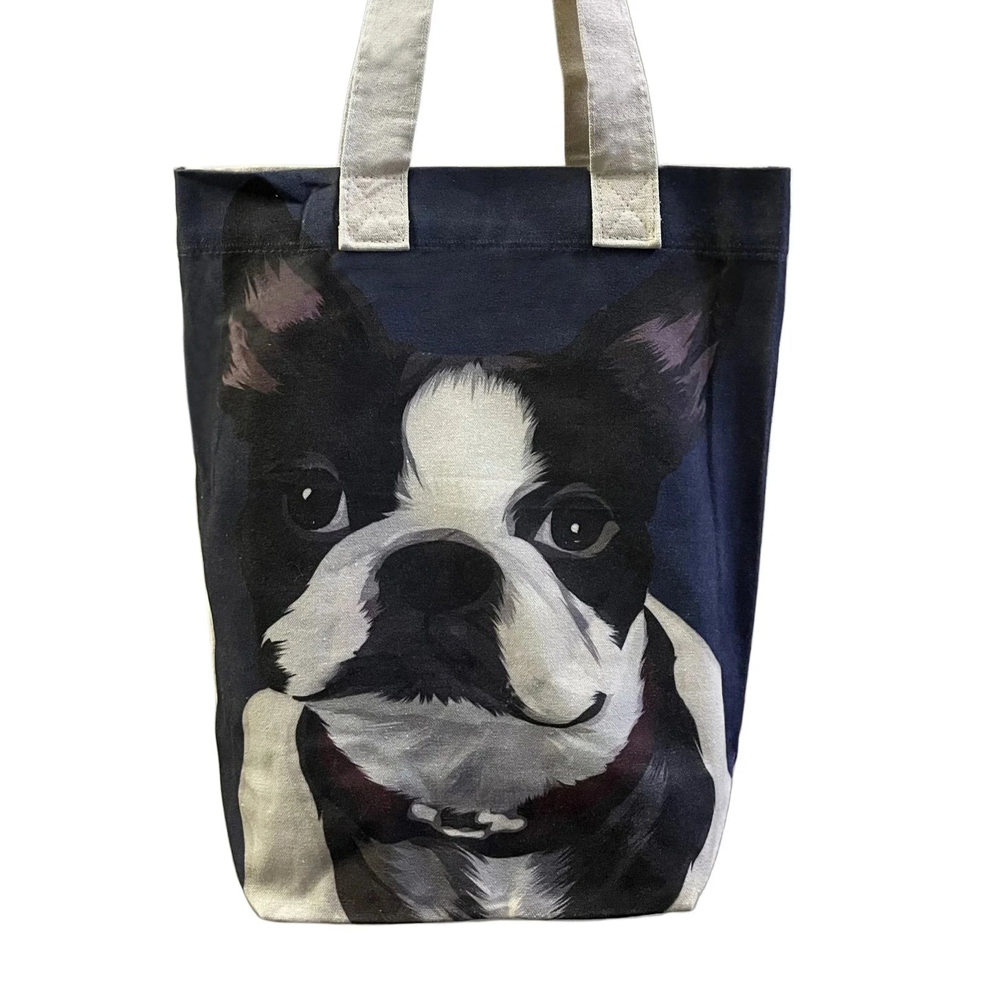 French Bulldog Dog Print Cotton Tote Bag