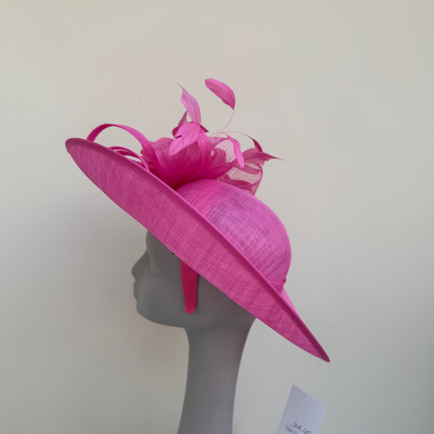 J Bees JB25/85 Hot Pink Hatinator with Feather Flower Detail Hot Pink
