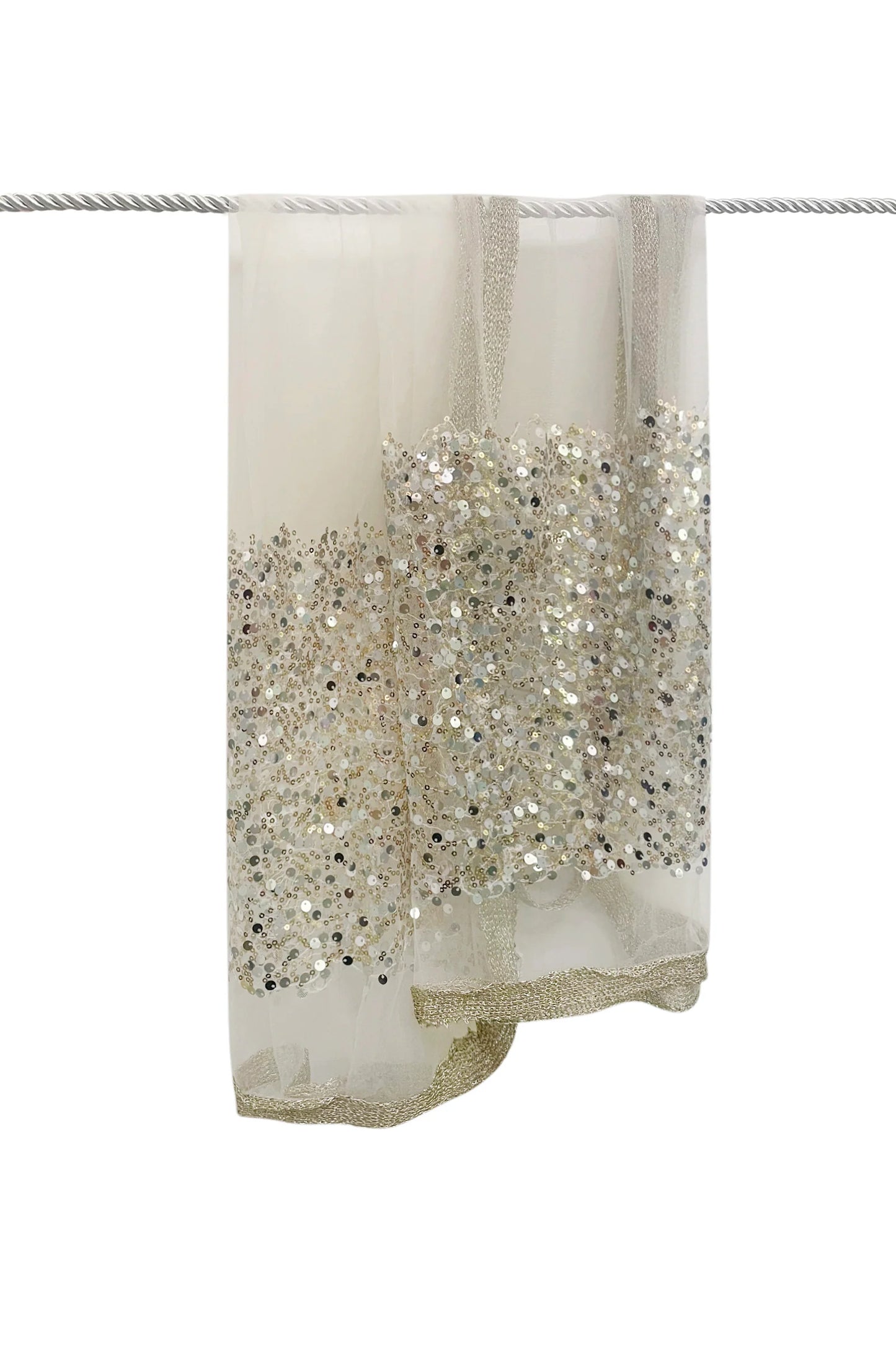 Glitter Sequin Mesh Sheer Wrap