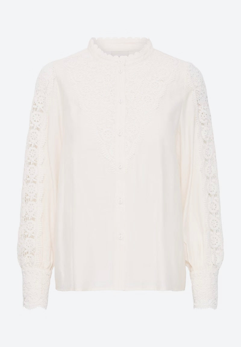 Fransa FrBlondie BL 4 Blouse with Lace Sleeve