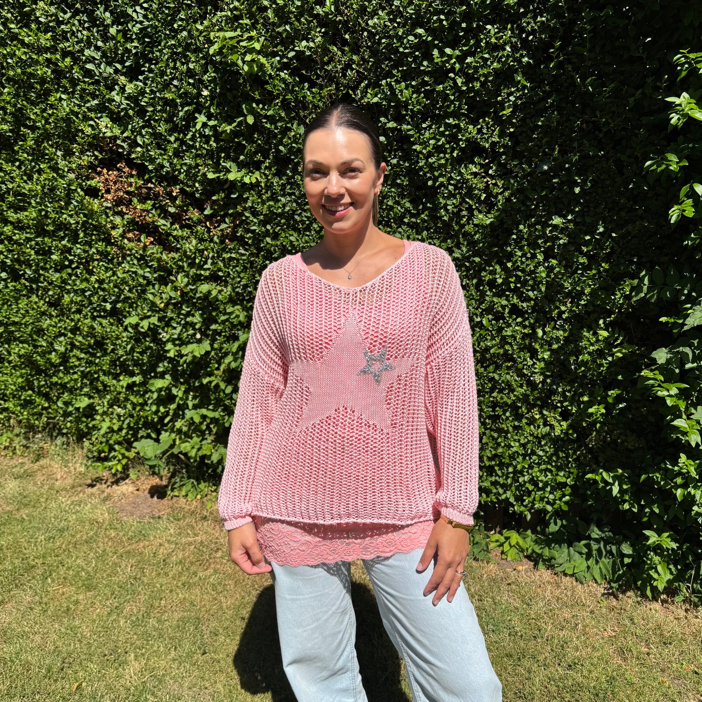Forever Young Net Jumper with stars