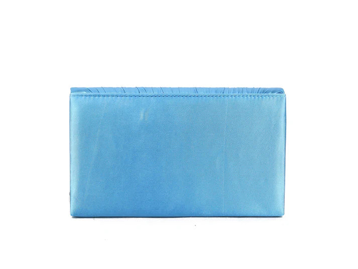 Koko 8002 Blue Satin Clutch Bag