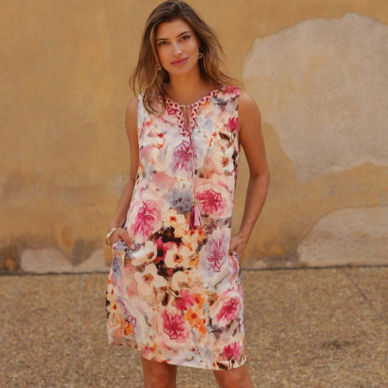 Pomodoro Watercolour Shift Dress