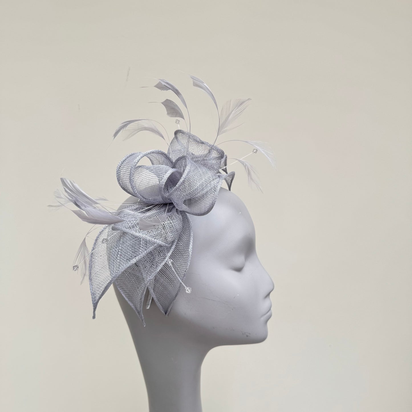 J Bees JB23/318 Fascinator in Greys and Silvers