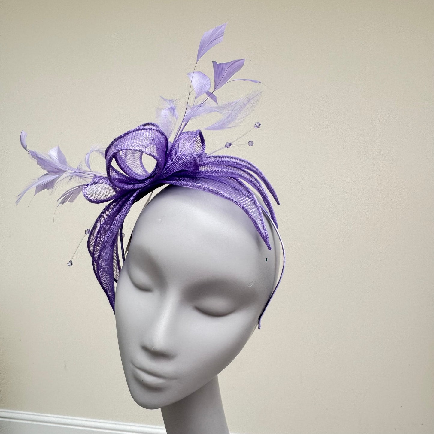 J Bees JB23/318 Fascinator in Purples and Lilacs
