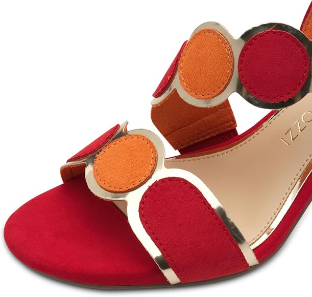 Marco Tozzi 2-28347-42 Red and Orange Heeled Sandal