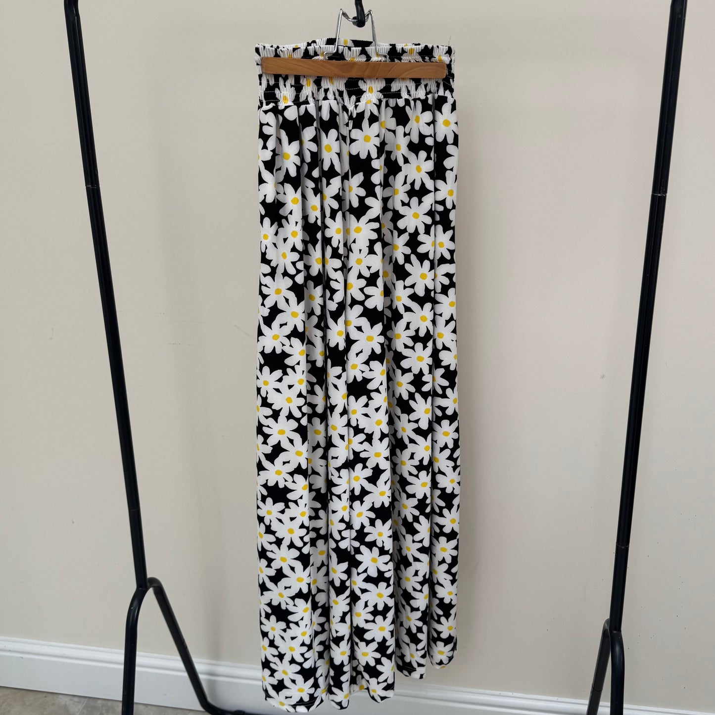Paramour Black and White Daisy Wide Trousers