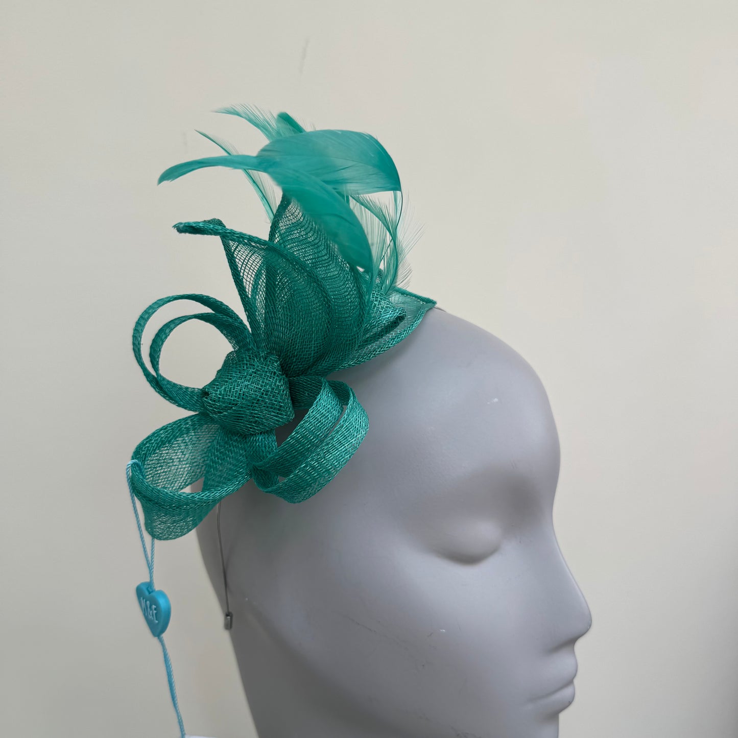 Max and Ellie BF3 Small Fascinator on Headband in Greens