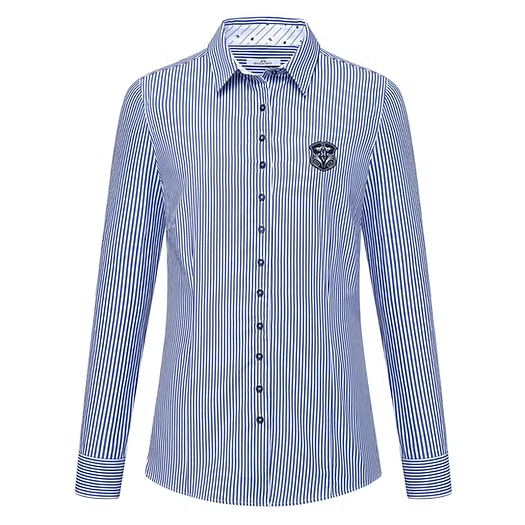 HV. Society Gonda Blue & White Stripe Shirt 0404103861