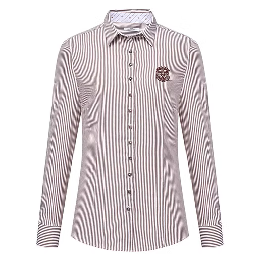 HV. Society Gonda Camel & White Stripe Shirt 0404103861