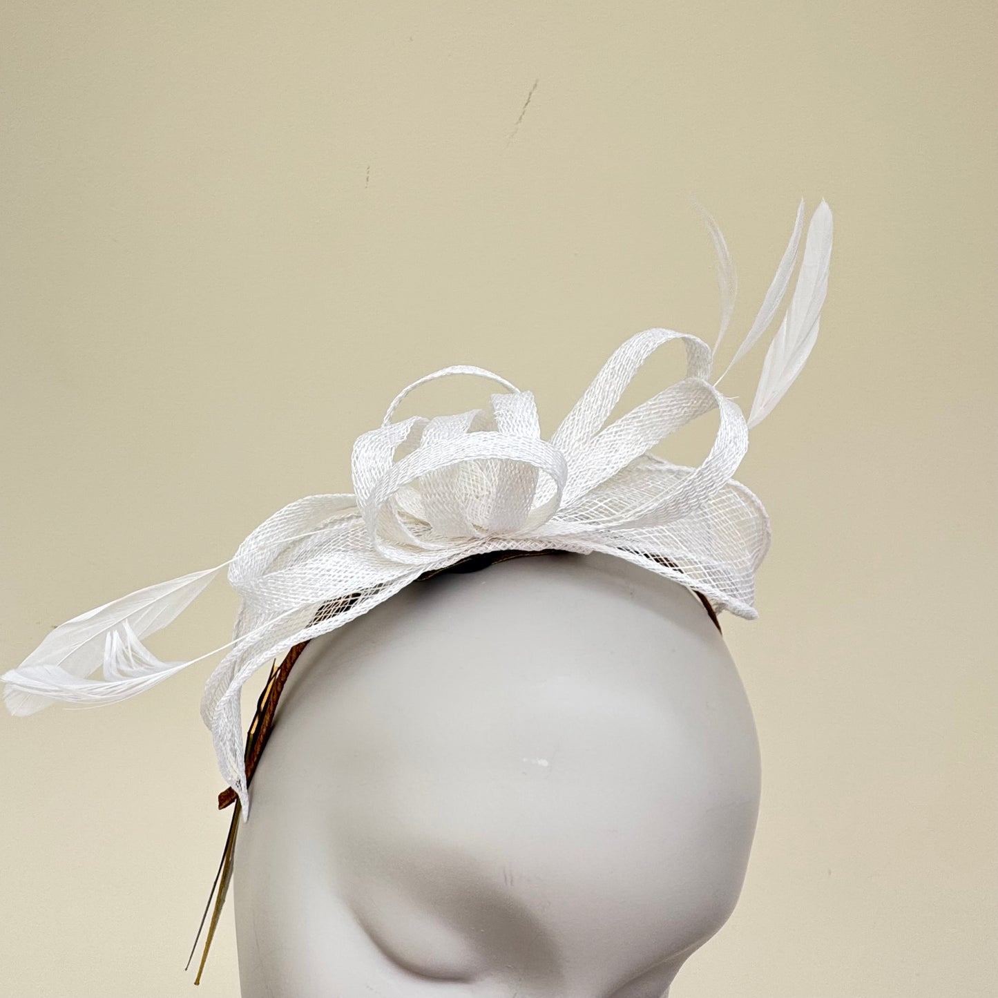 Failsworth 8025 White Fascinator On Headband