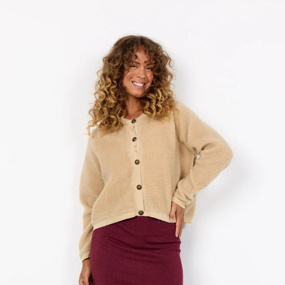 Soyaconcept AW25 Onyx 7 Sherpa Cropped Jacket