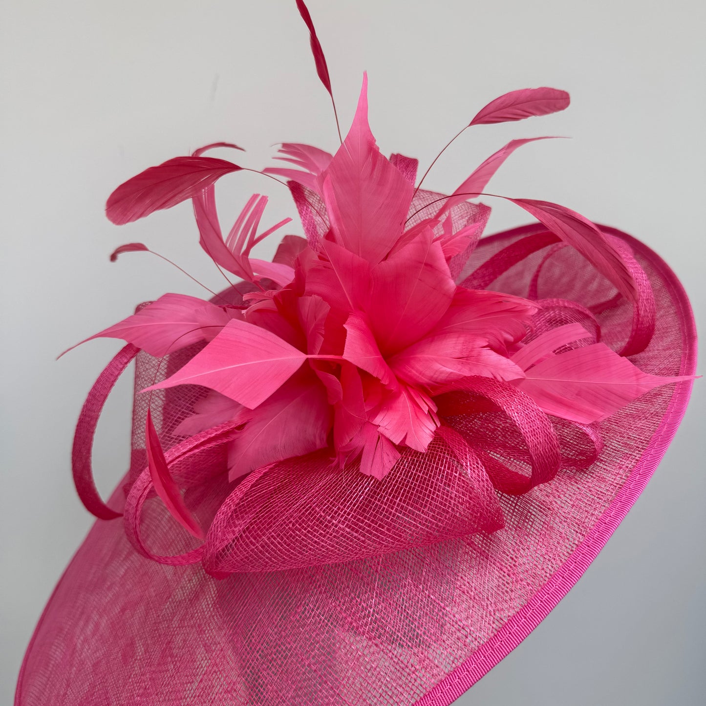 J Bees JB25/85 Cerise Pink Hatinator with Feather Flower Detail