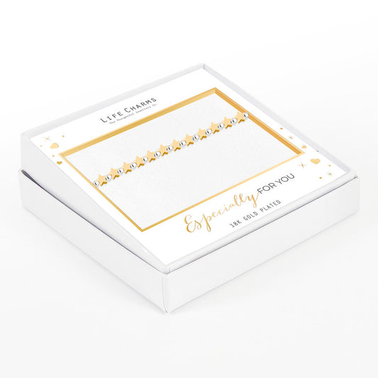 Life Charms Bracelet Gold Stars