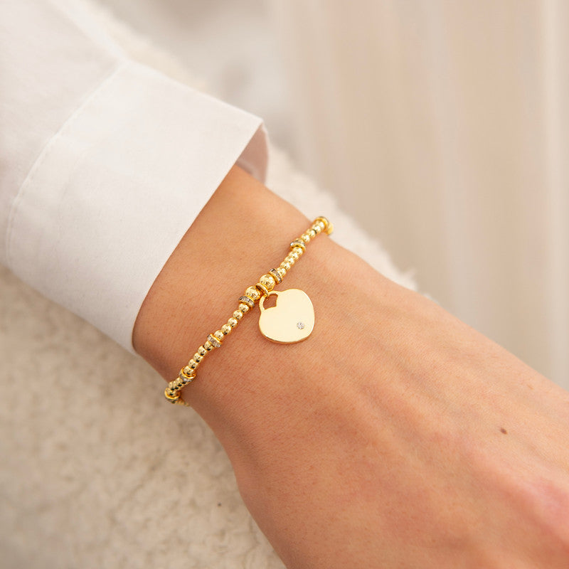 Life Charms Bracelet Flat Heart