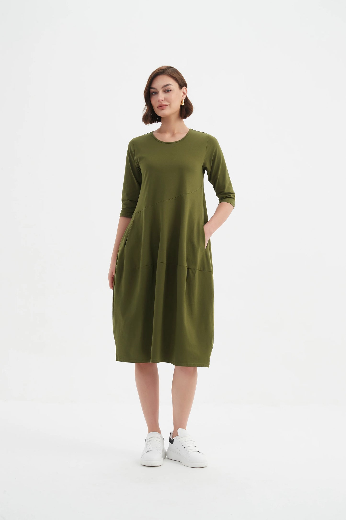 Tirelli 25D3611 Diagonal Seam Winter Dress