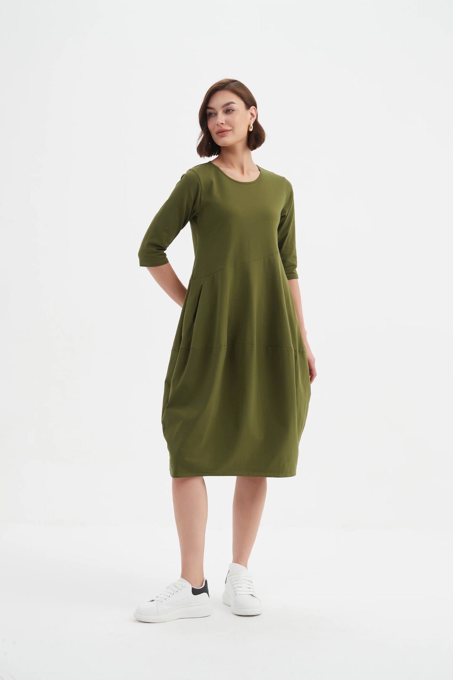 Tirelli 25D3611 Diagonal Seam Winter Dress