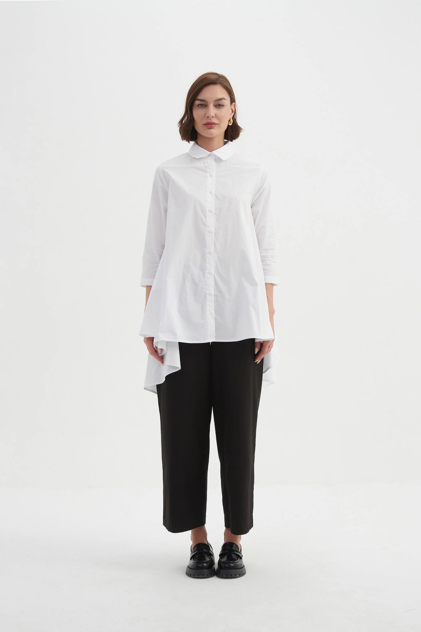 Tirelli 25S3368 Swing Back White Shirt