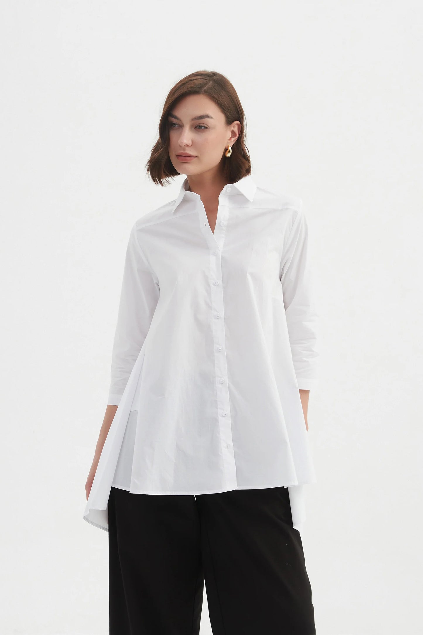 Tirelli 25S3368 Swing Back White Shirt