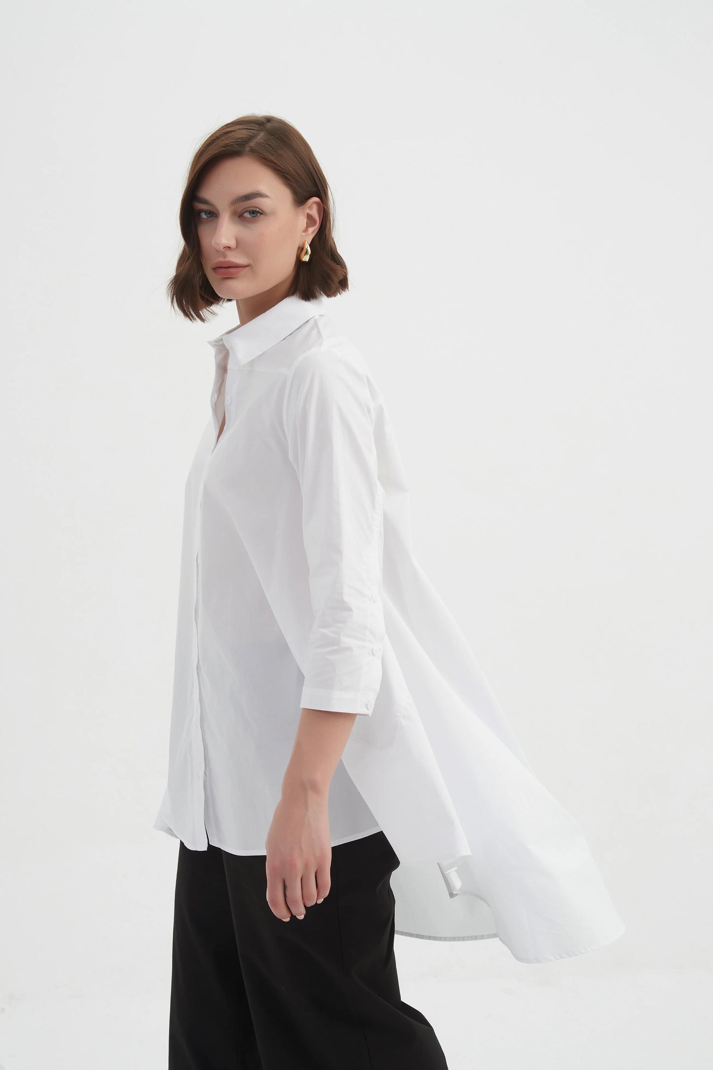 Tirelli 25S3368 Swing Back White Shirt