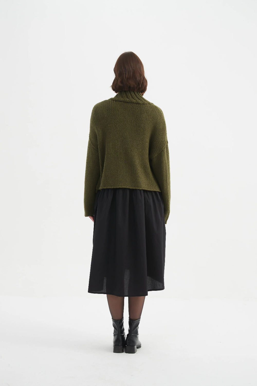 Tirelli 25K3591 Chunky Knit Zip Collar Cardigan