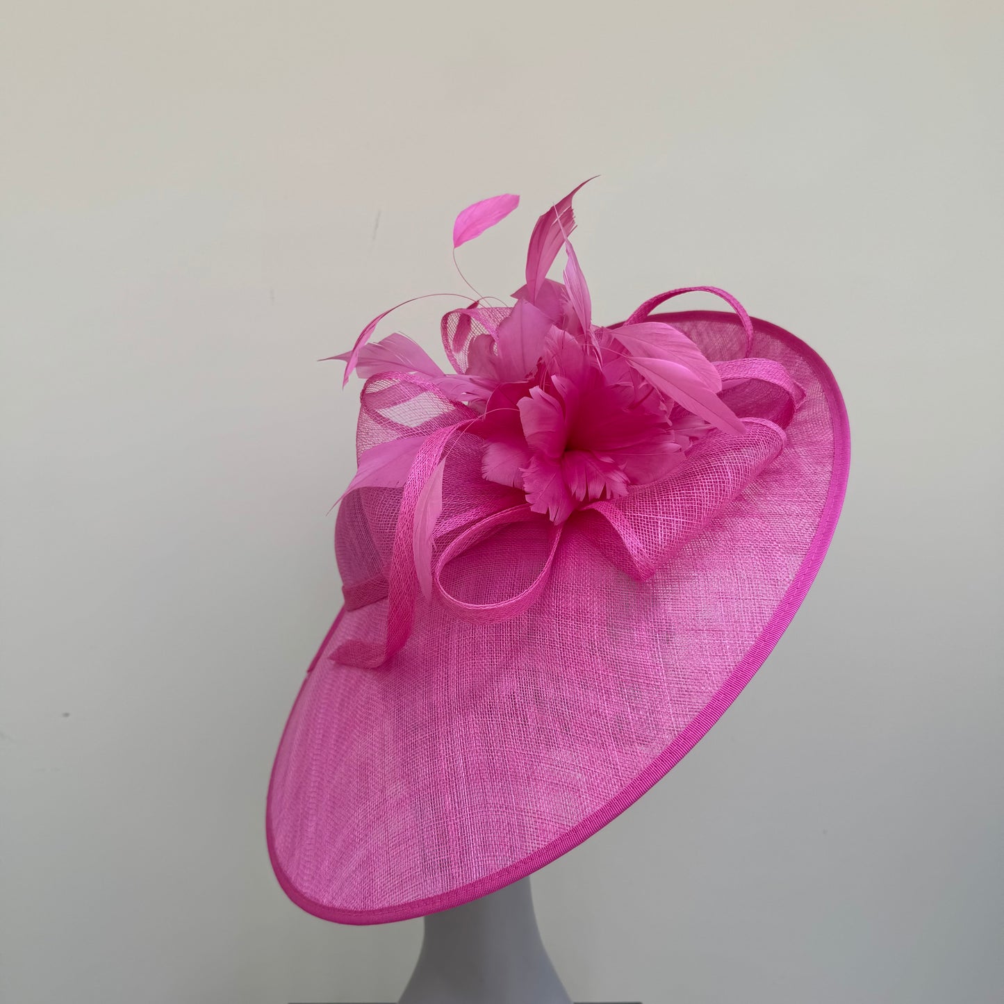 J Bees JB25/85 Hot Pink Hatinator with Feather Flower Detail Hot Pink