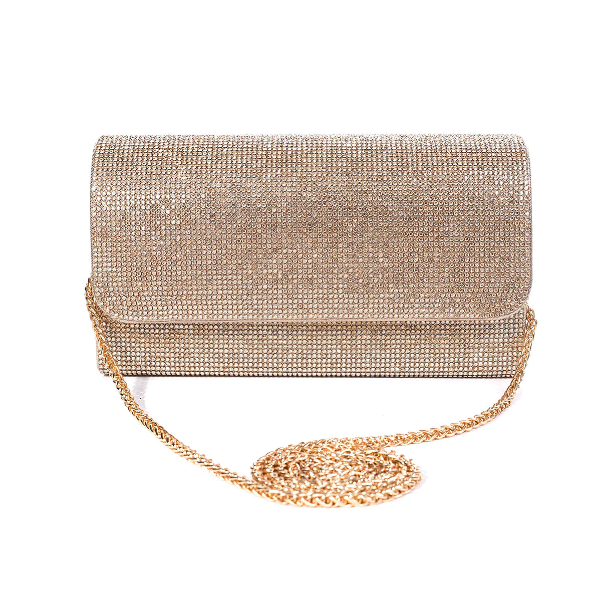 Park Lane BAG72 Gold Diamante Evening Bag
