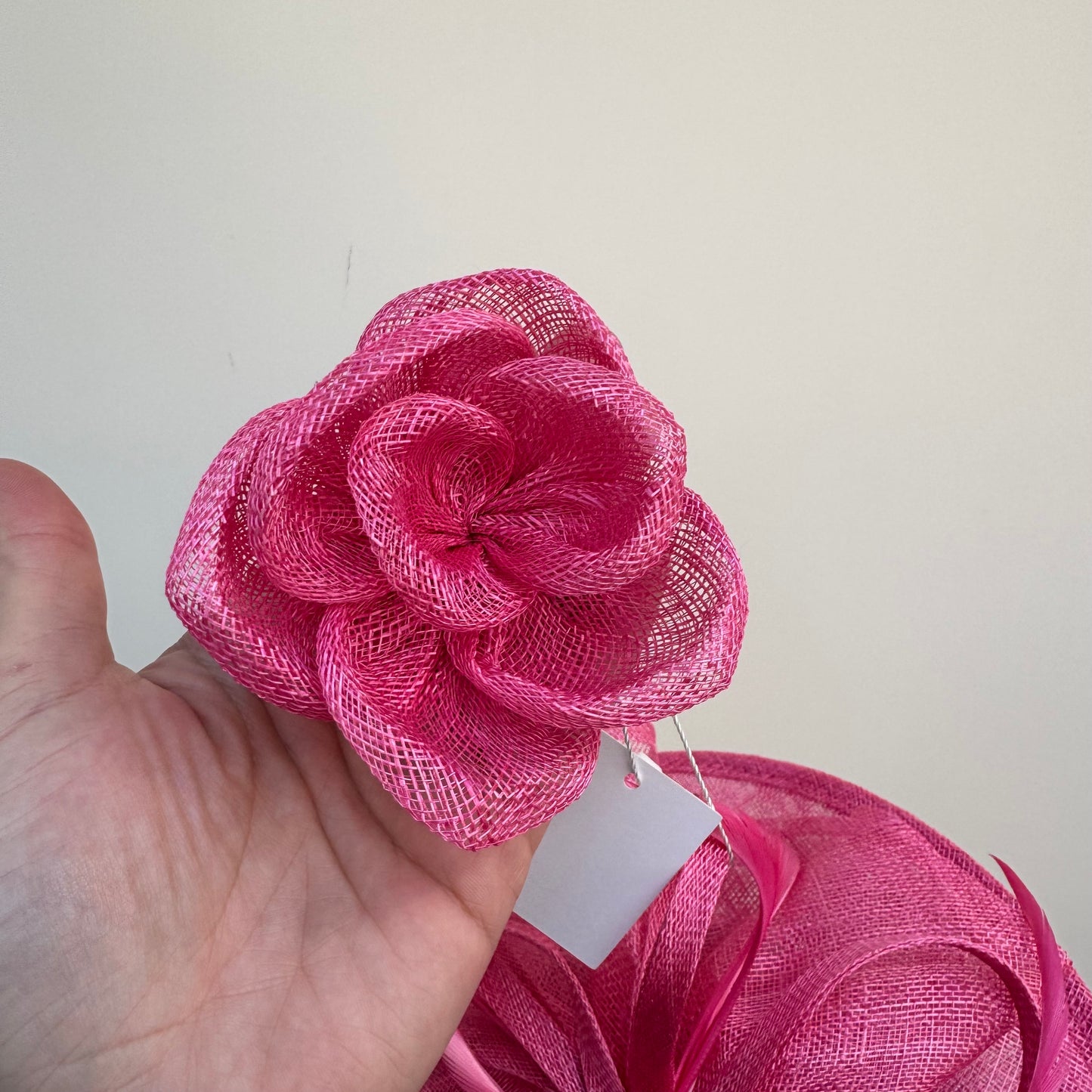 Max and Ellie YD3 Cerise Pink Sinamay Disc Hatinator
