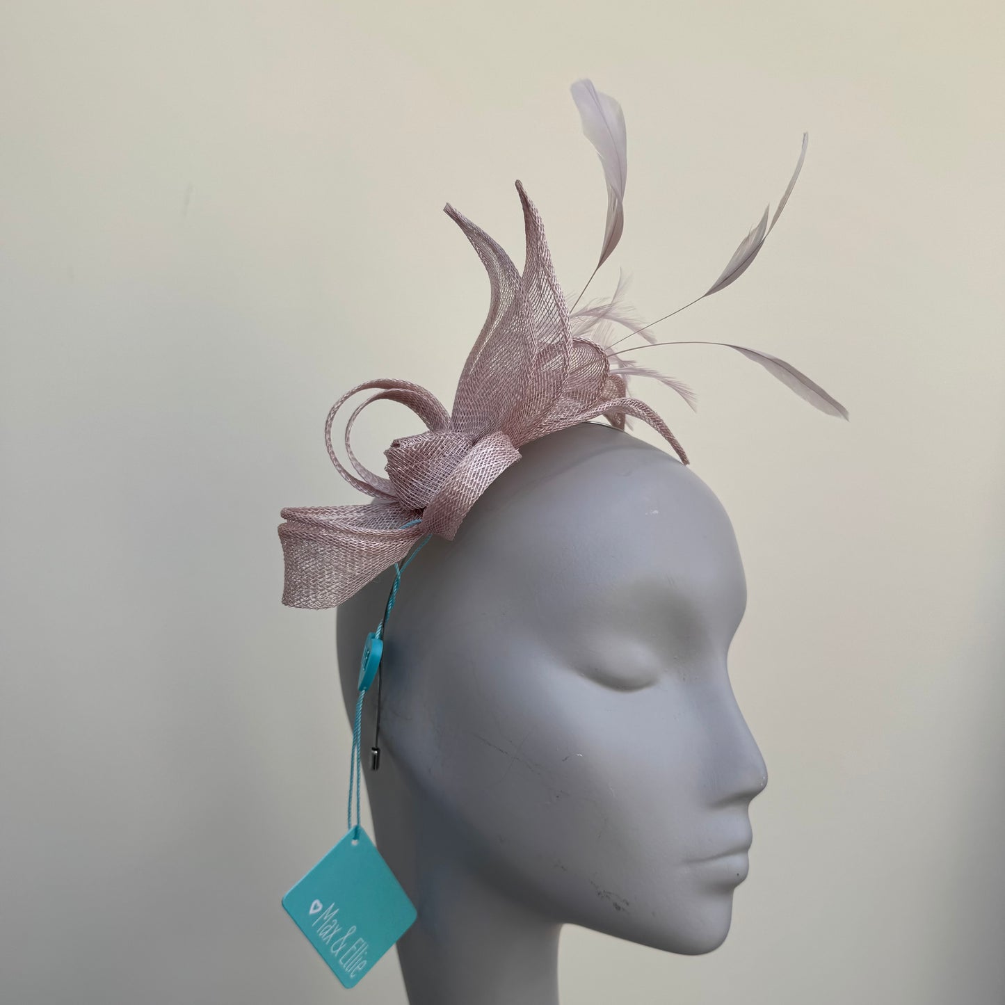 Max and Ellie BF3 Small Fascinator on Headband in Pinks