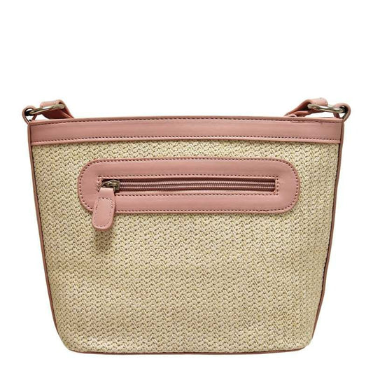 Envy Summer neutral crossbody bag with contrast straps