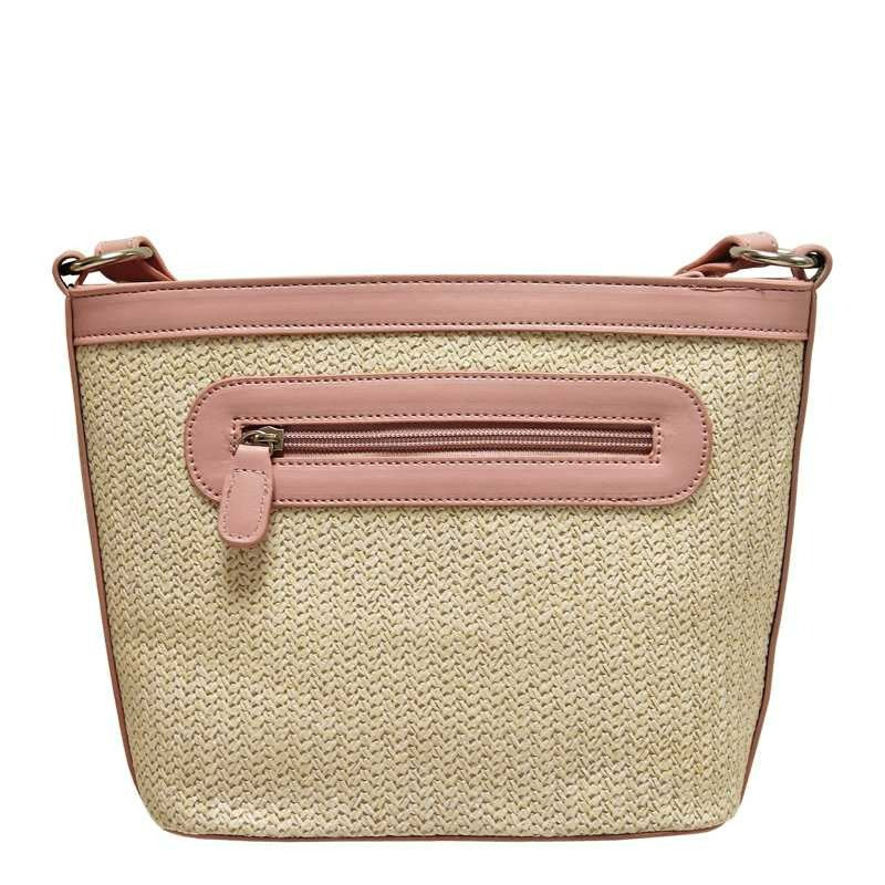 Envy Summer neutral crossbody bag with contrast straps