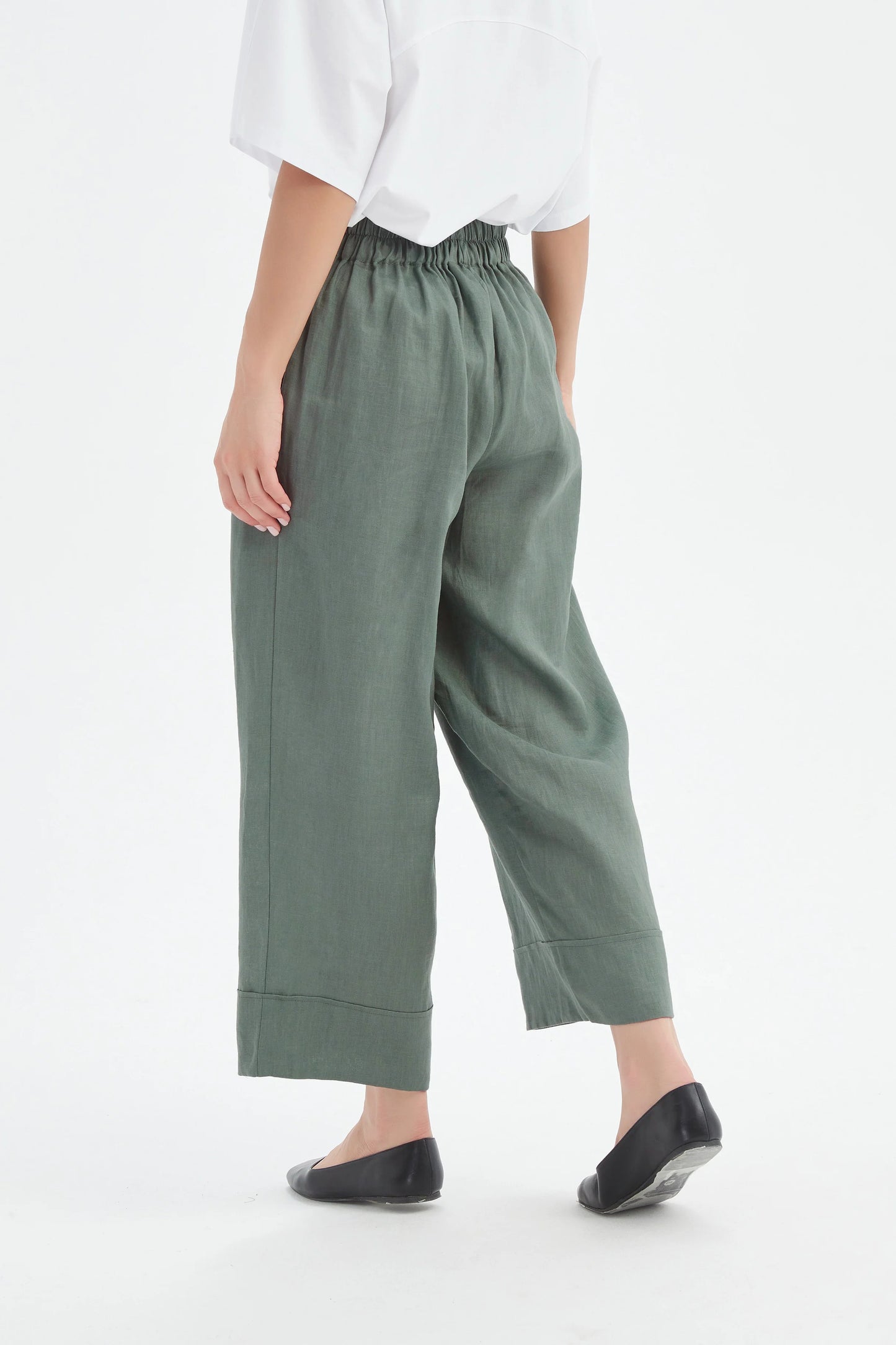 Tirelli 24P3526 Wide Leg Linen Pant