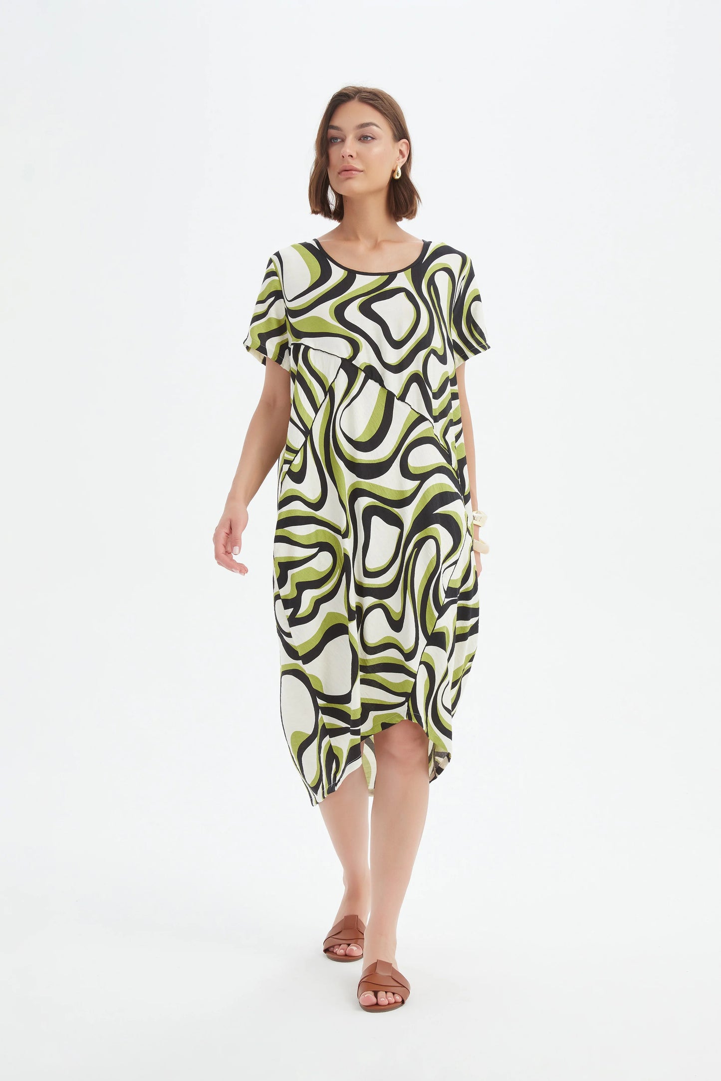 Tirelli 25D3723 Panel Print Dress