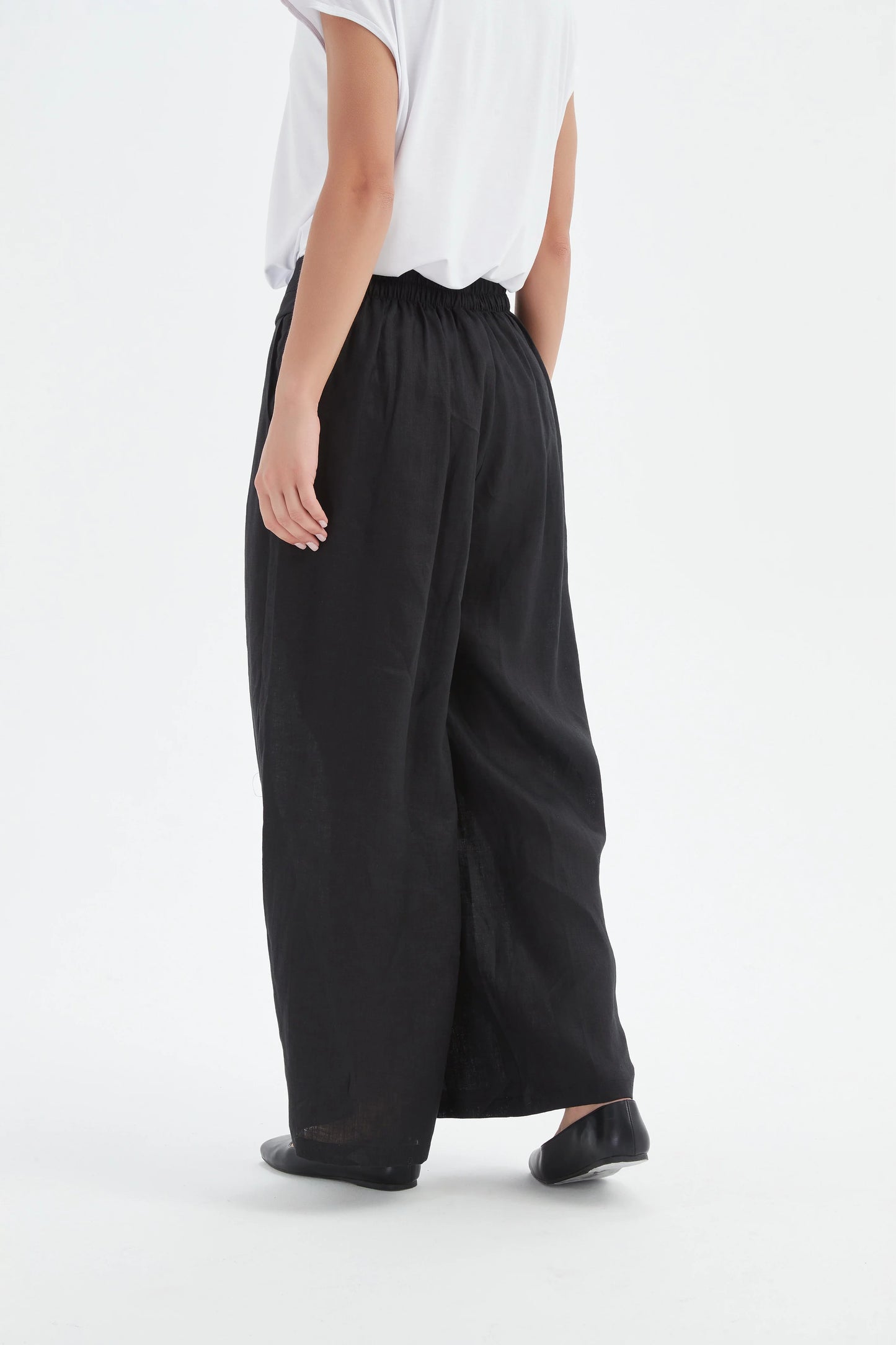 Tirelli 24P3527 Pleat Front Palazzo Pant