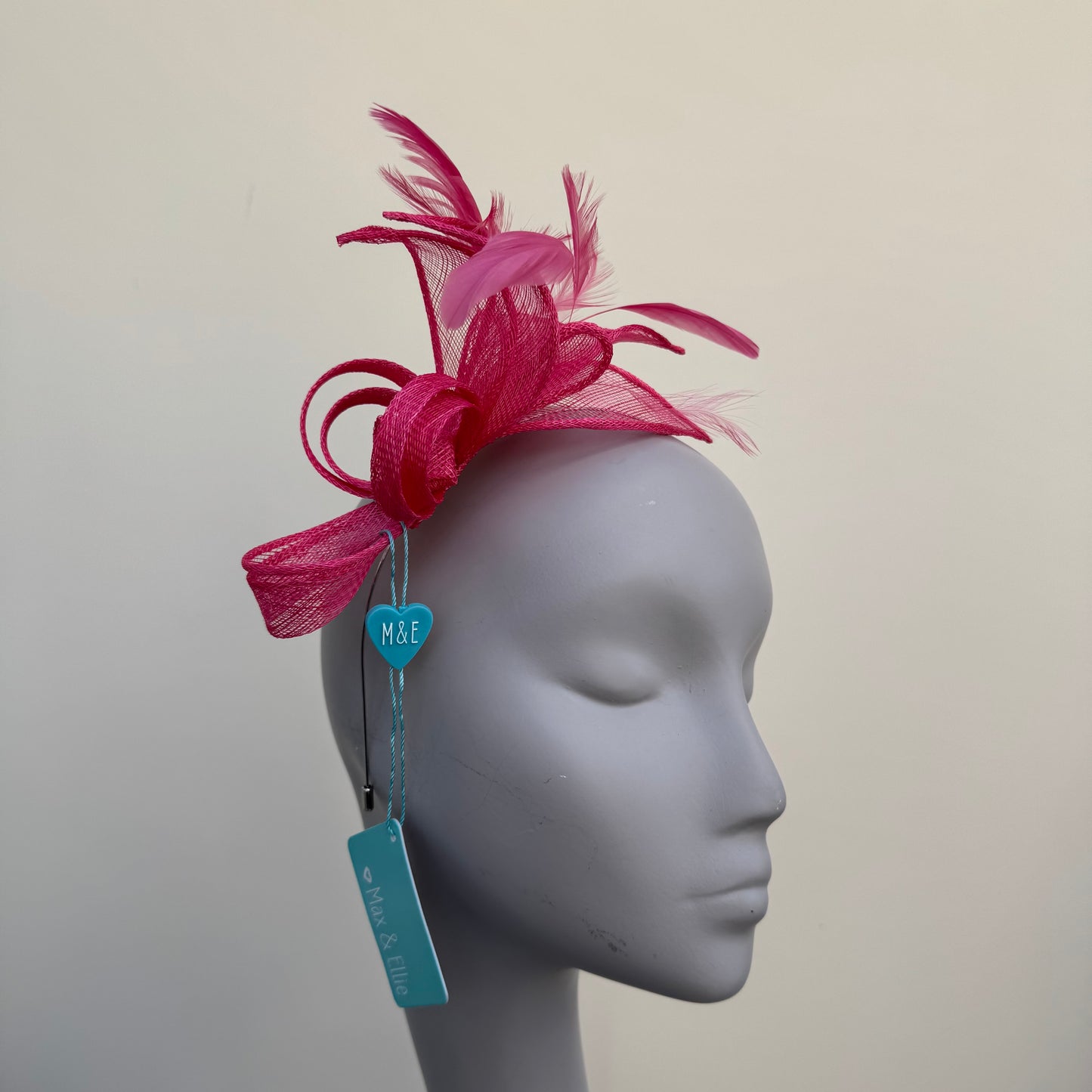 Max and Ellie BF3 Small Fascinator on Headband in Pinks