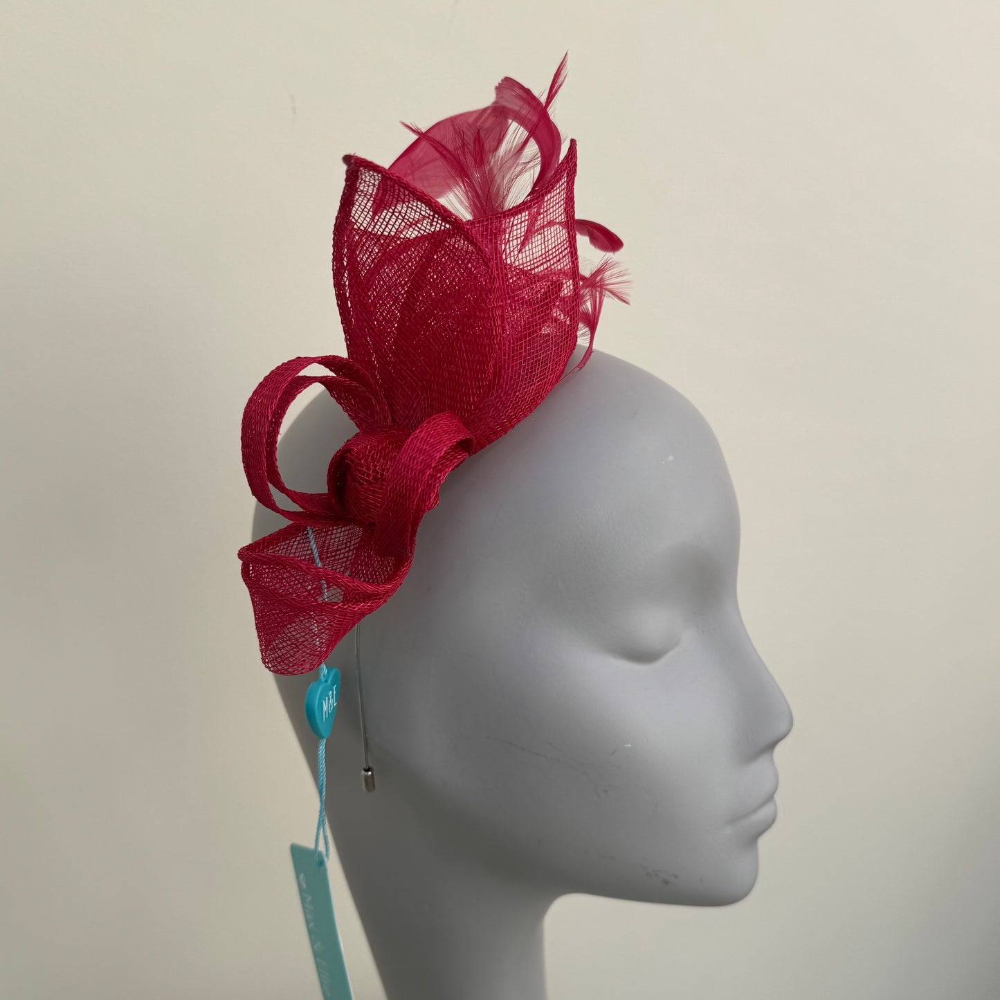 Max and Ellie BF3 Small Fascinator on Headband in Reds