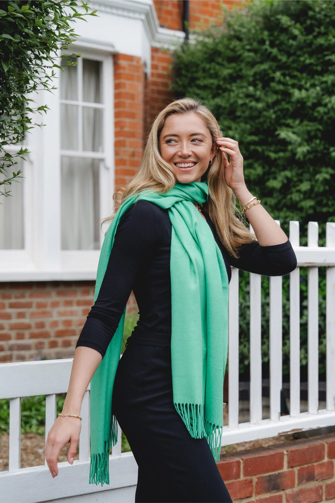 Park Lane PAS Celine Pashmina in Green & Mints