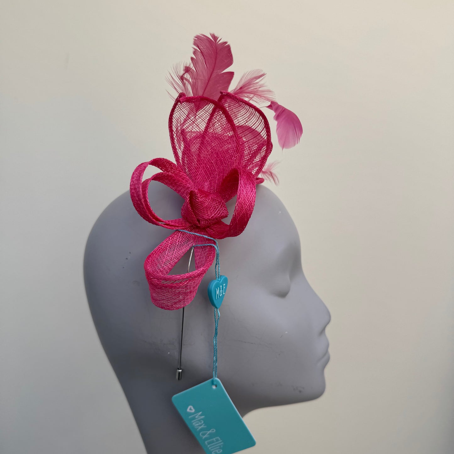 Max and Ellie BF3 Small Fascinator on Headband in Pinks