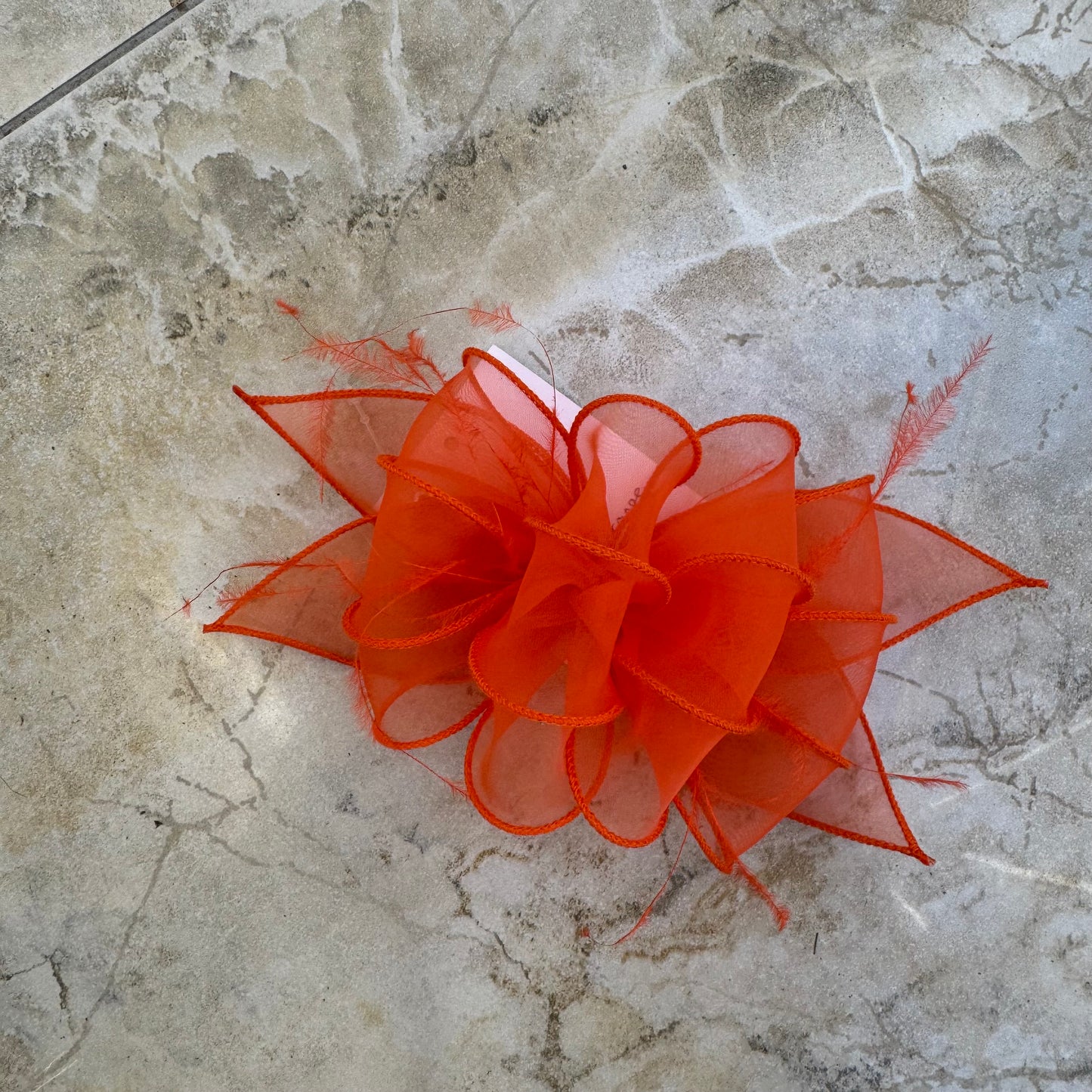 J Bees 9826 Orange Clip Fascinator