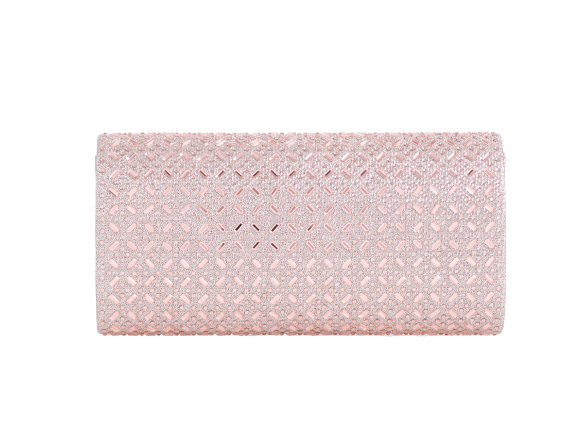 Koko CS3055 Rose Gold Glitter Clutch Bag