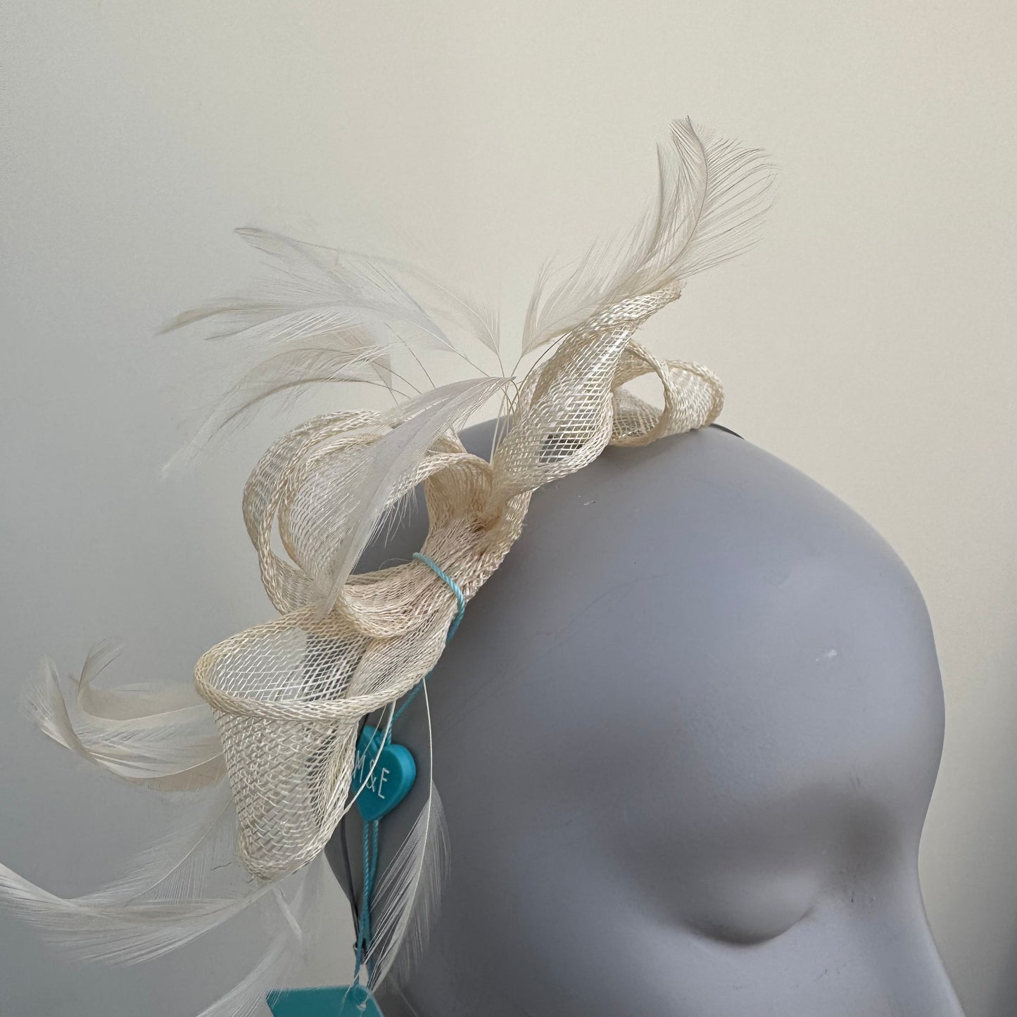 Max and Ellie AF5 Small Fascinator on Headband in Nudes