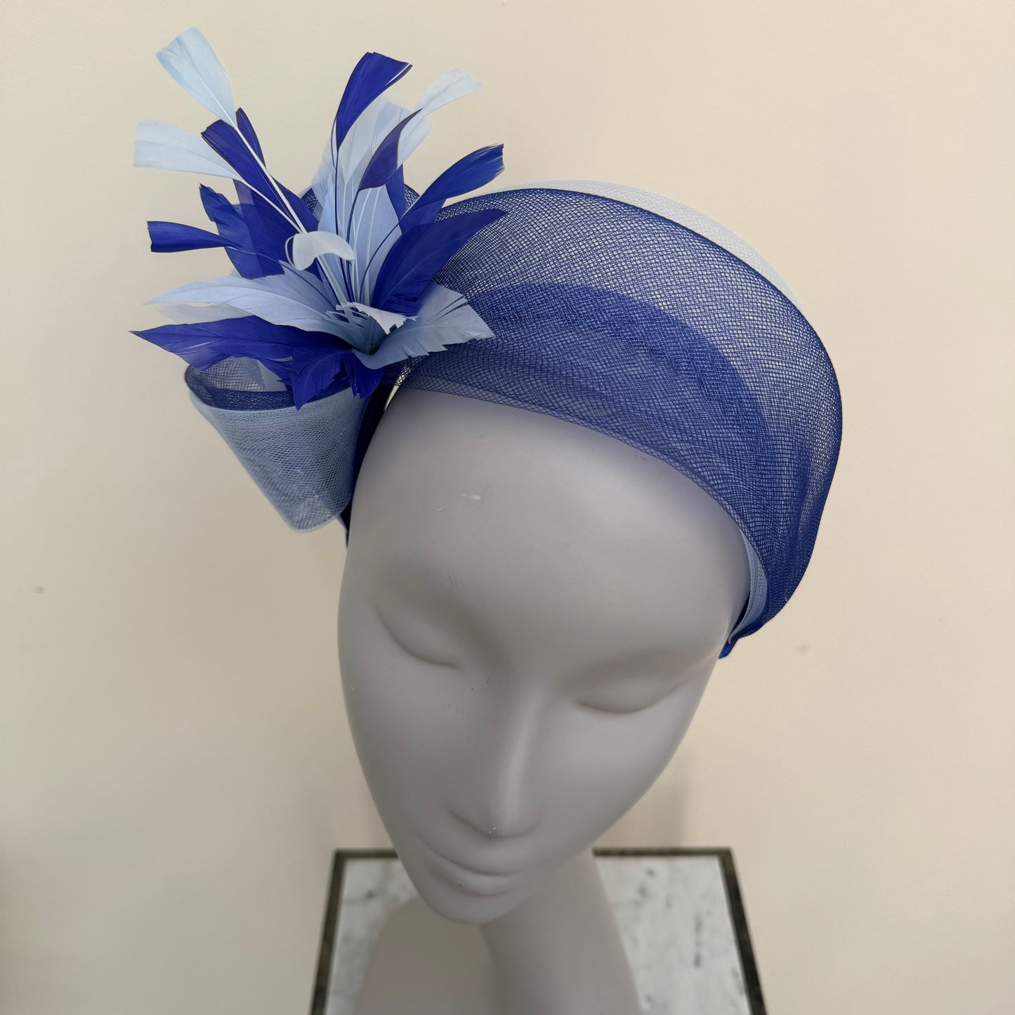 Boardmans Levi Royal and Baby Blue Crin Layered Contrasting Headband