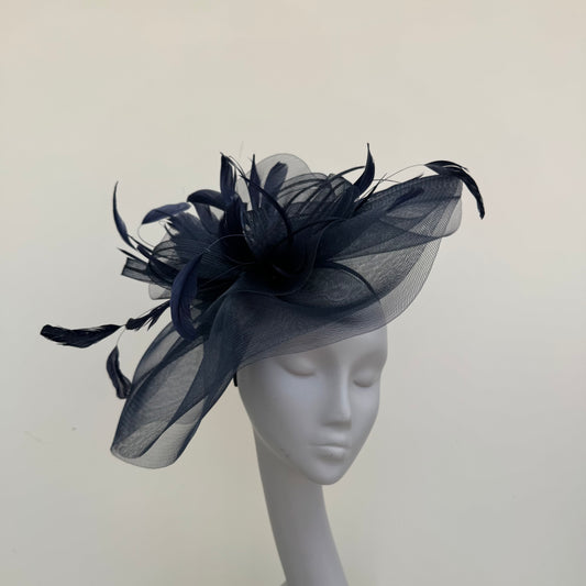 J Bees JB20/165 Navy Blue Headband Fascinator Navy