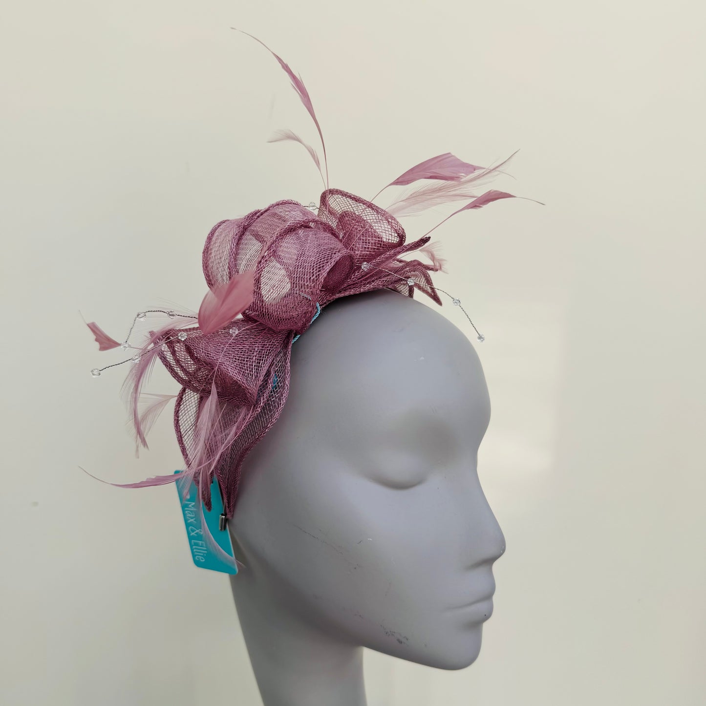 Max and Ellie CF1 Fascinator with Sparkle in Pinks